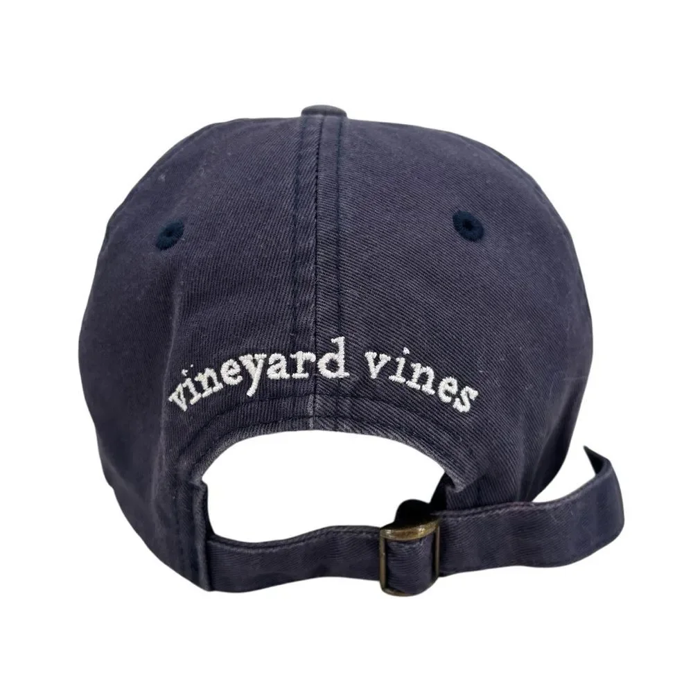 Vineyard Vines Whale Slideback Hat Blue Adjustable Embroidered Whale Logo